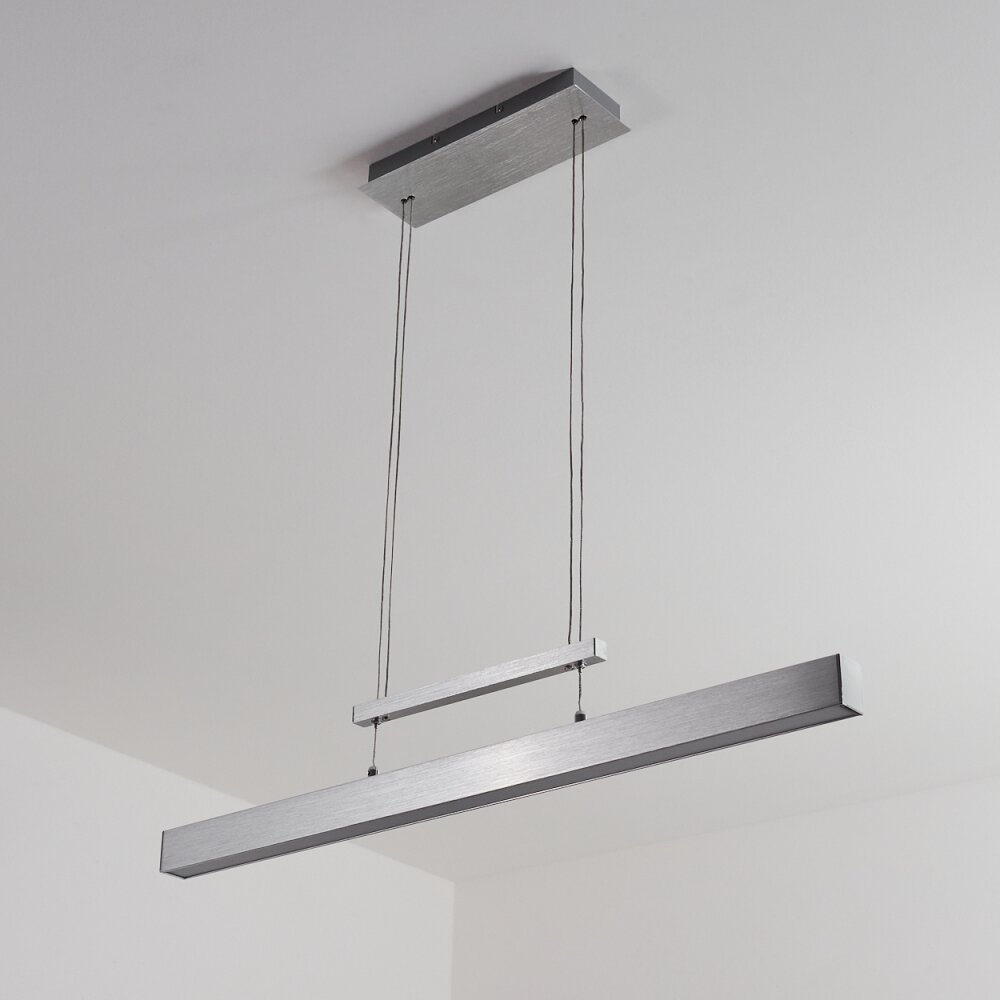 Ifo Pendant Light LED brushed aluminium, 3-light sources