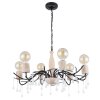 Globo NOLE Pendant Light Light wood, black, 6-light sources