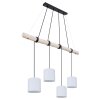 Globo ADA Pendant Light Light wood, black, 4-light sources