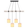 Globo ADA Pendant Light Light wood, black, 4-light sources