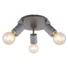 Globo FREDDY Ceiling Light Oxidised Silver, 3-light sources