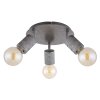 Globo FREDDY Ceiling Light Oxidised Silver, 3-light sources