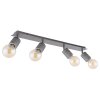 Globo FREDDY Ceiling Light Oxidised Silver, 4-light sources