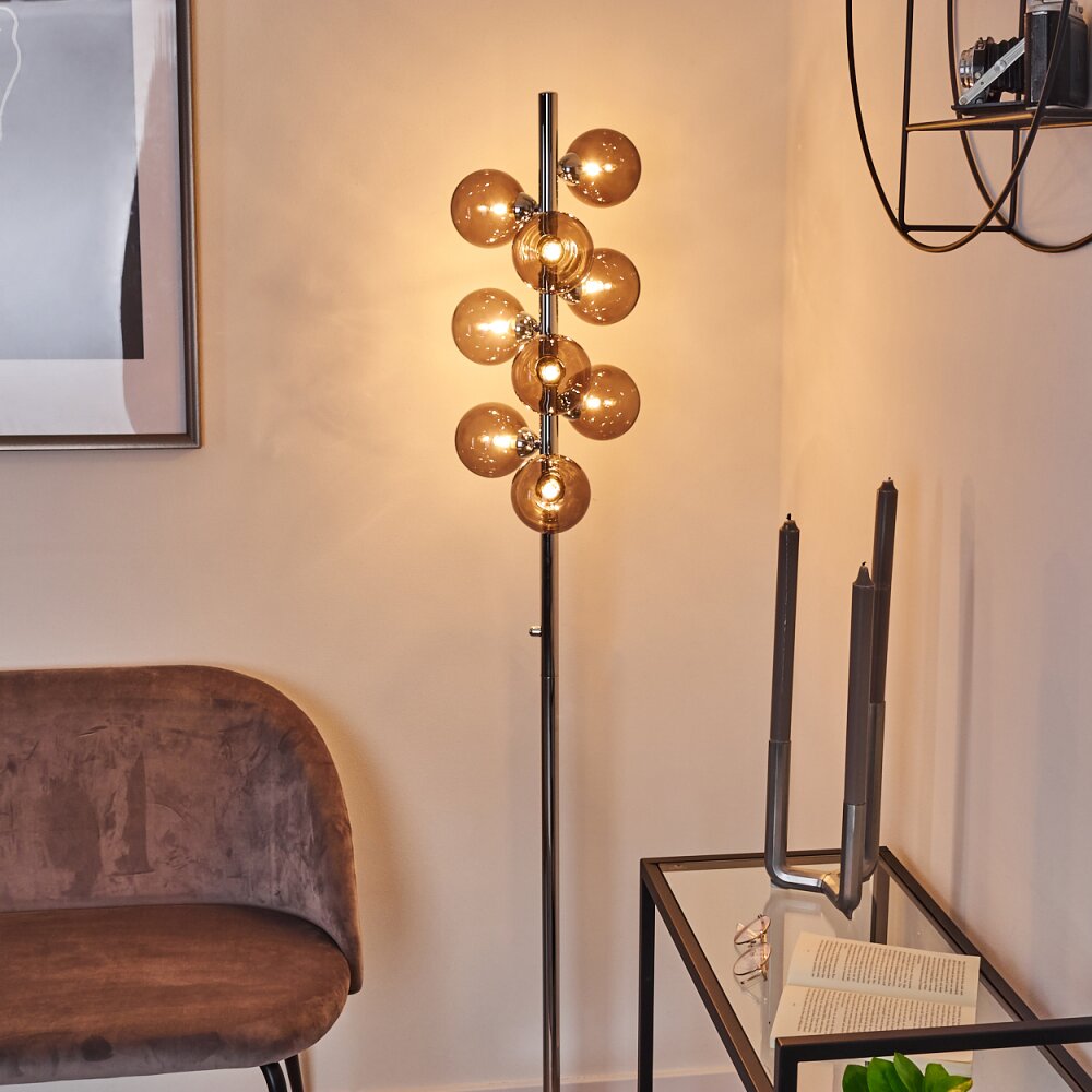 Hyco Floor Lamp chrome, 9-light sources
