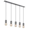 Globo FREDDY Pendant Light Oxidised Silver, 5-light sources