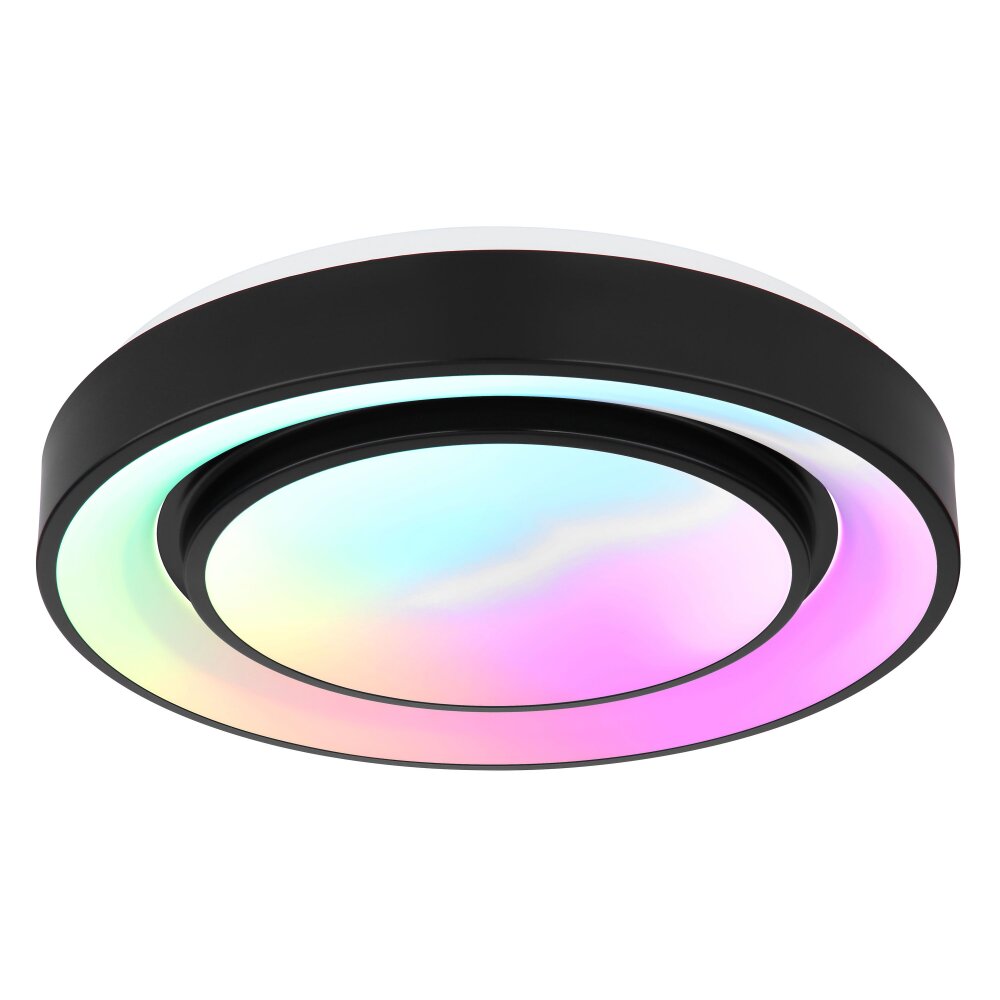 Globo SULLY Ceiling Light LED black, 1-light source, Remote control, Colour changer