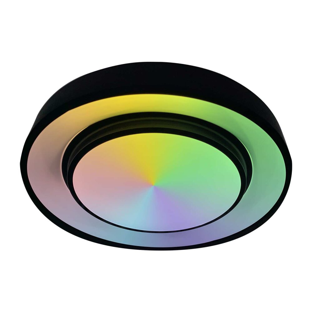 Globo SULLY Ceiling Light LED black, 1-light source, Remote control, Colour changer