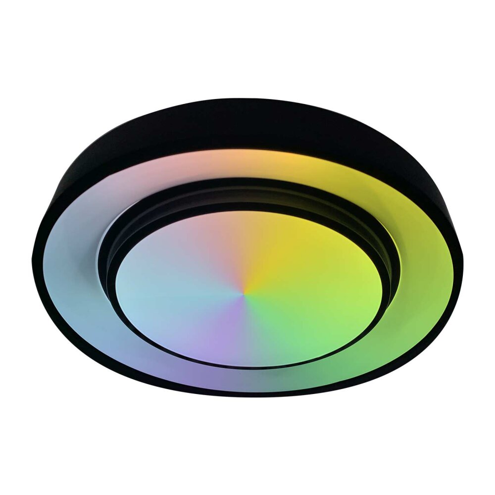 Globo SULLY Ceiling Light LED black, 1-light source, Remote control, Colour changer