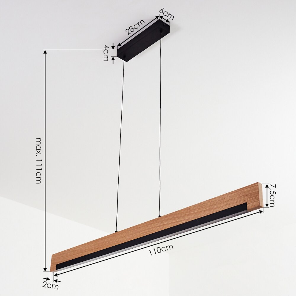 Inzino Pendant Light LED black, 1-light source