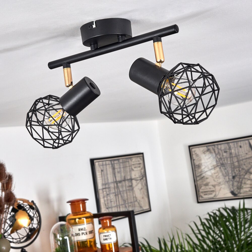 Palmira Ceiling Light gold, black, 2-light sources