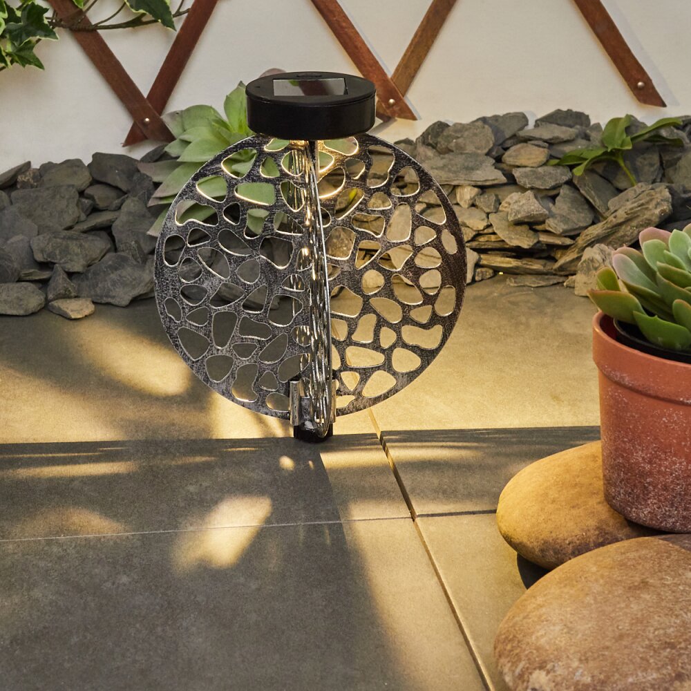 Mesan Solar lights LED black, silver, 1-light source