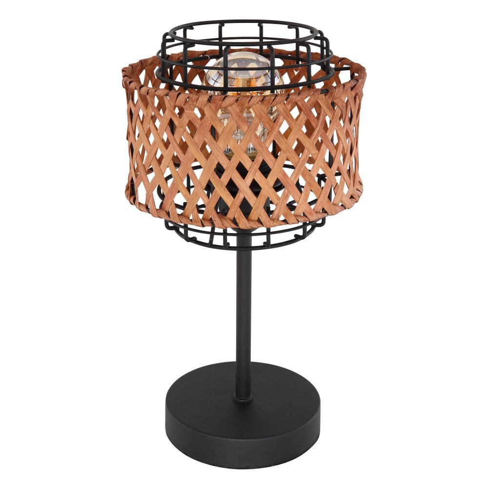 Globo GINA Table lamp Dark wood, black, 1-light source