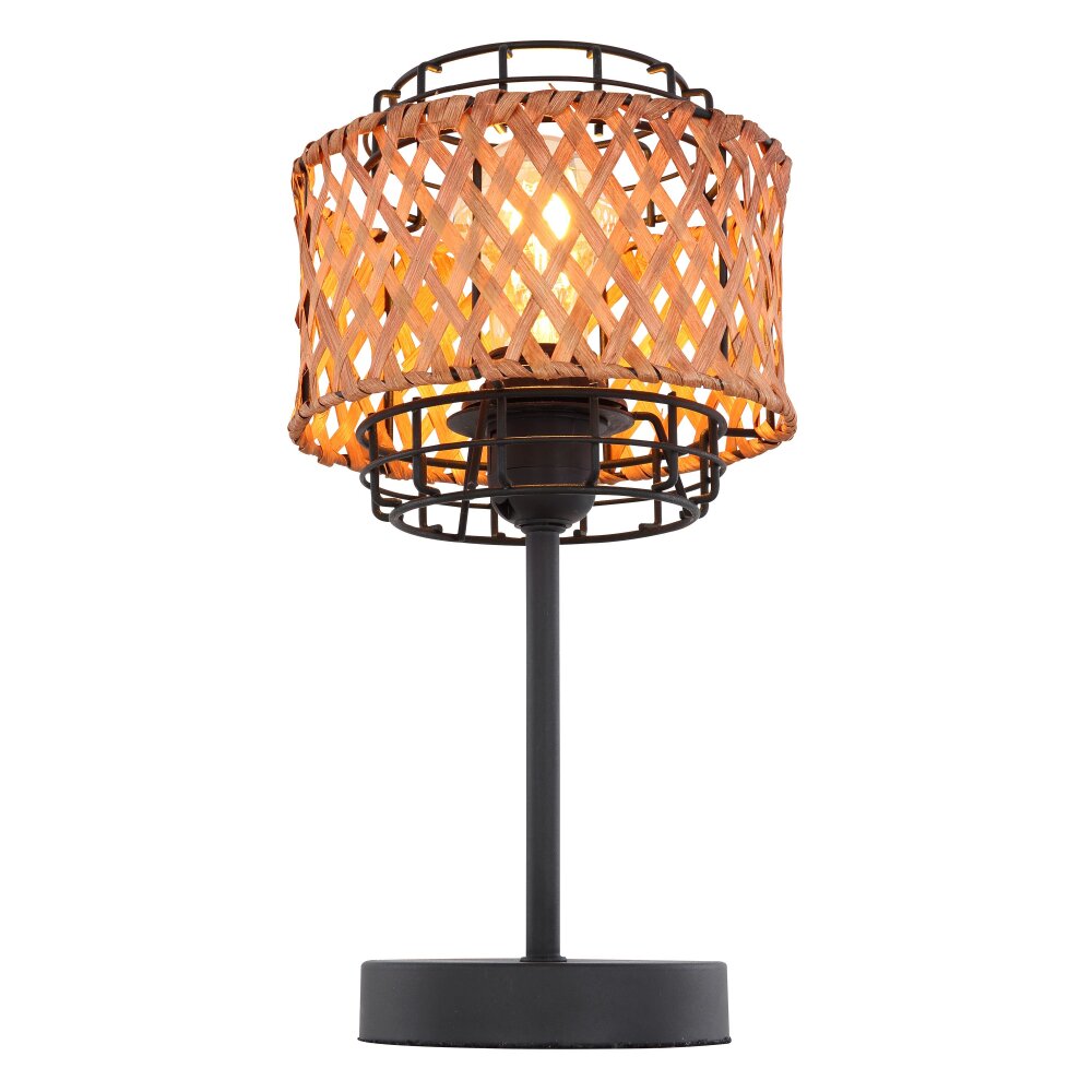 Globo GINA Table lamp Dark wood, black, 1-light source