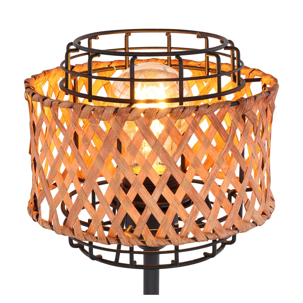 Globo GINA Table lamp Dark wood, black, 1-light source