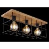 Globo MERRIL Ceiling Light Light wood, black, 3-light sources