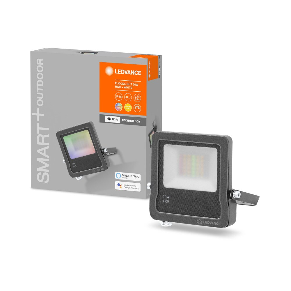 LEDVANCE SMART+ garden spotlight grey, 1-light source, Colour changer