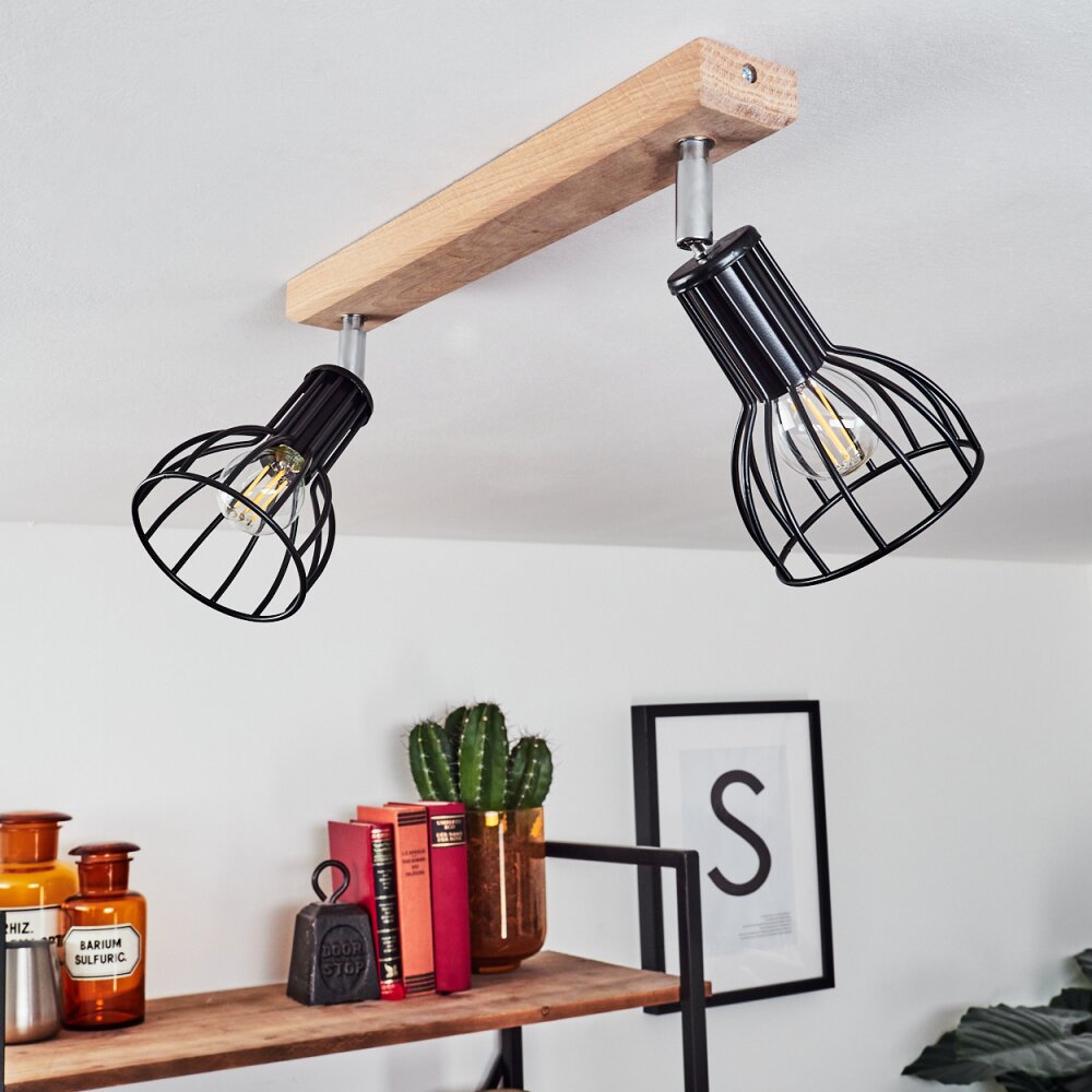 Sognefest Ceiling Light brown, chrome, 2-light sources