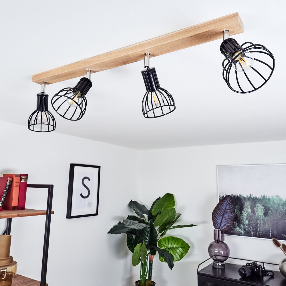 Sognefest Ceiling Light brown, chrome, 4-light sources