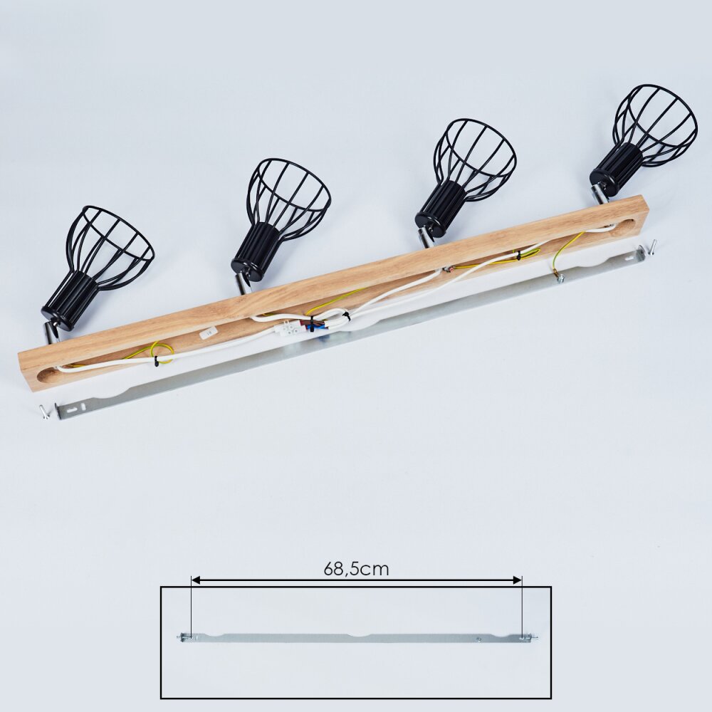 Sognefest Ceiling Light brown, chrome, 4-light sources