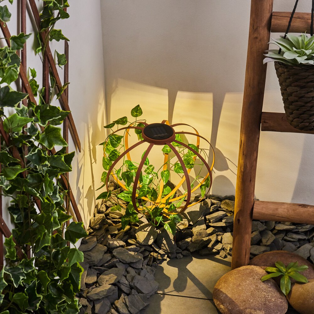 Yonkers Solar lights LED green, rust-coloured, 1-light source