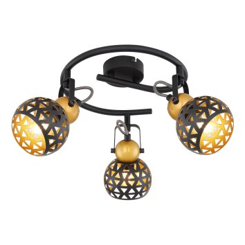 Globo SARRA Ceiling Light black, 3-light sources