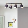 Brilliant Vonnie Ceiling Light Light wood, black, 4-light sources