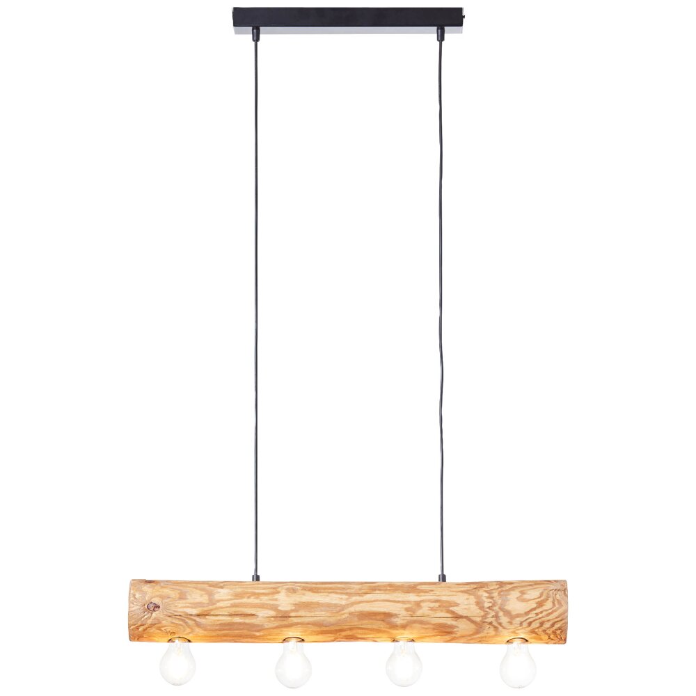 Brilliant Trabo Pendant Light Light wood, black, 4-light sources