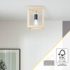 Brilliant Nerea Ceiling Light Light wood, black, 1-light source