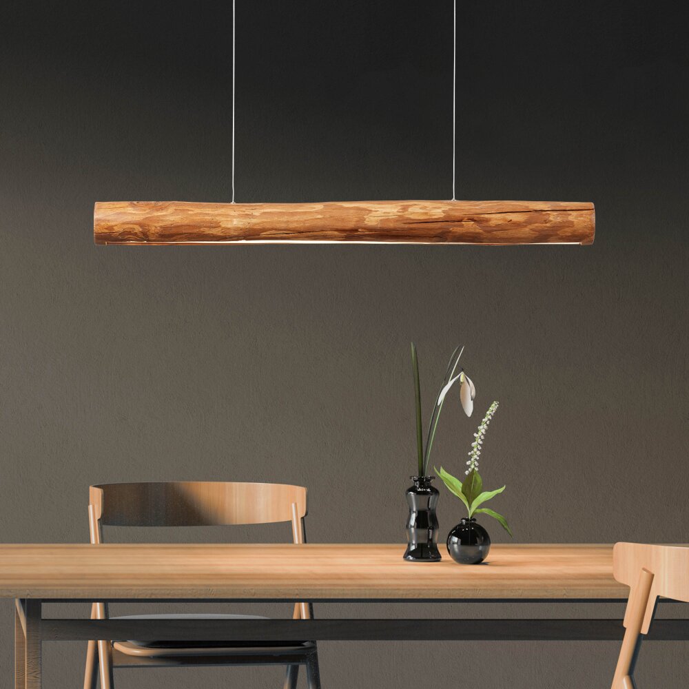 Brilliant Odun Pendant Light LED Light wood, black, 1-light source