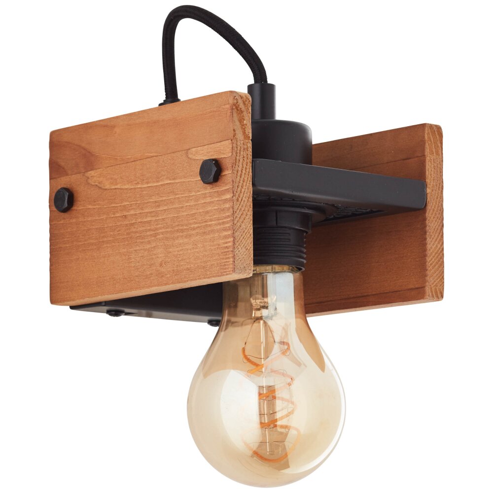 Brilliant Calandra Wall Light Light wood, black, 1-light source