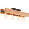 Brilliant Calandra Ceiling Light Light wood, black, 4-light sources