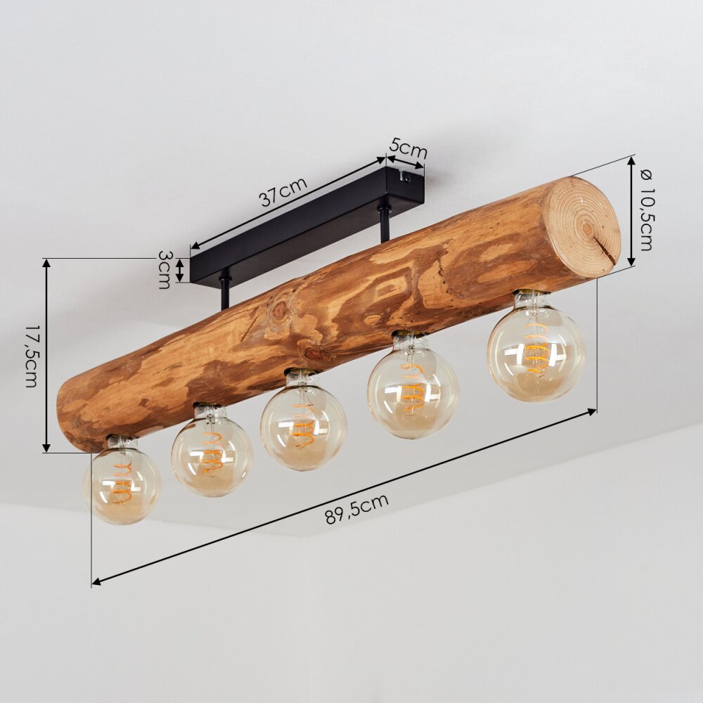 Canedo Ceiling Light black, 5-light sources