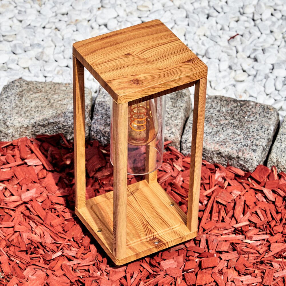 Leset pedestal light brown, Wood like finish, 1-light source
