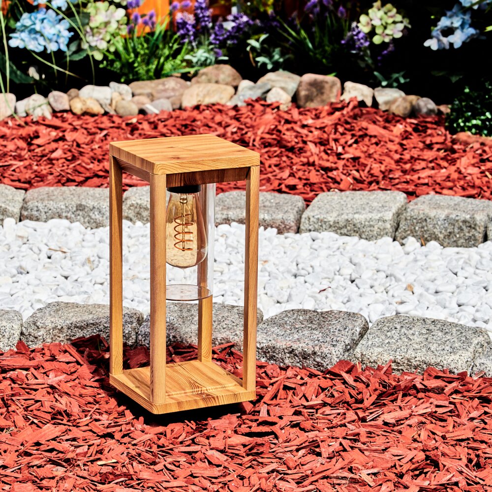 Leset pedestal light brown, Wood like finish, 1-light source