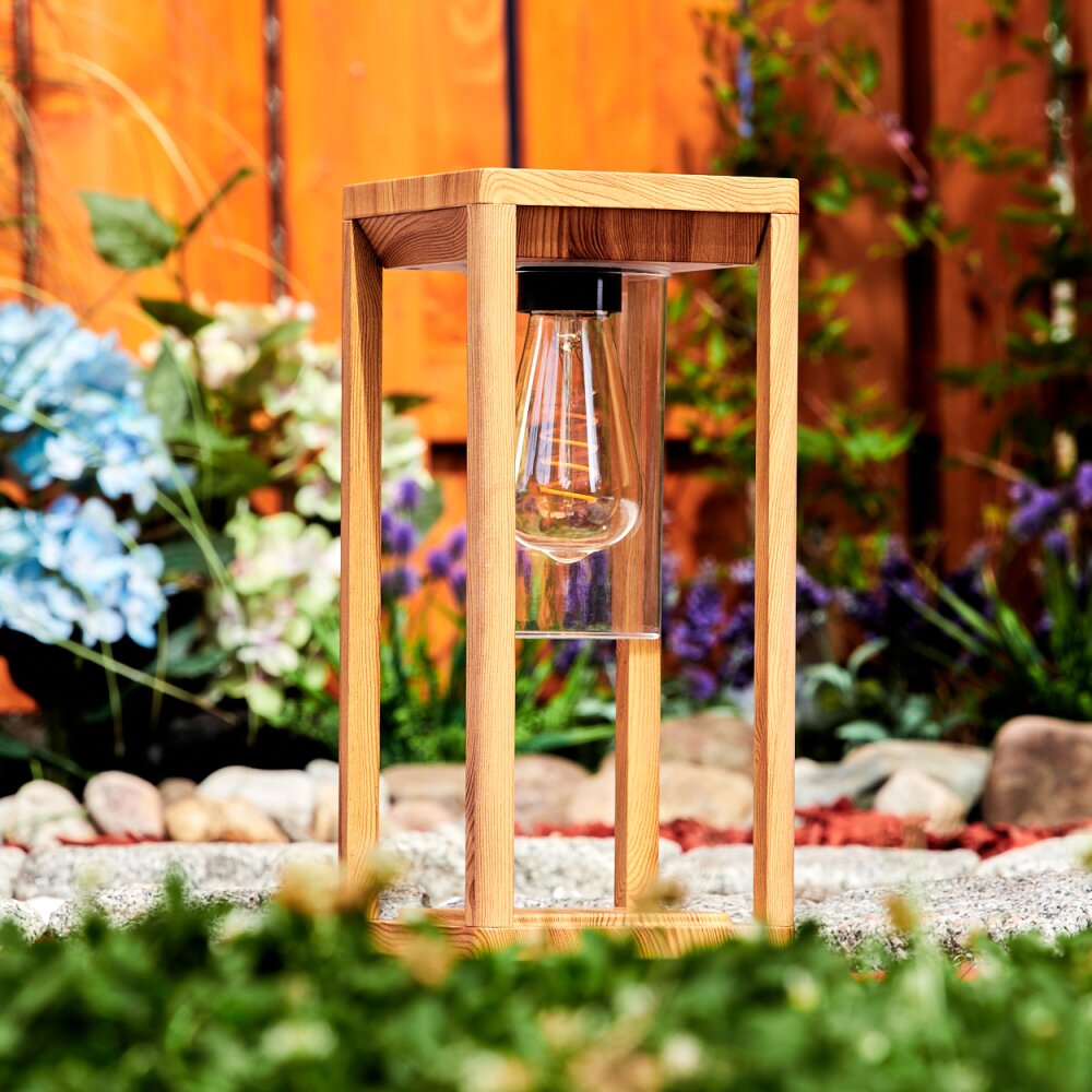 Leset pedestal light brown, Wood like finish, 1-light source