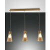 Fabas Luce Dafne Pendant Light brass, 3-light sources