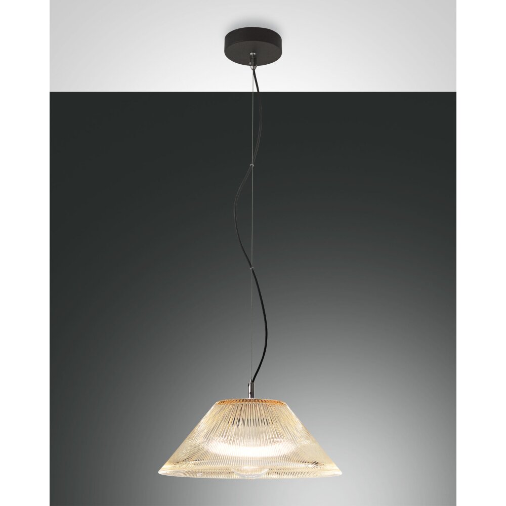 Fabas Luce Salento Pendant Light black, 1-light source