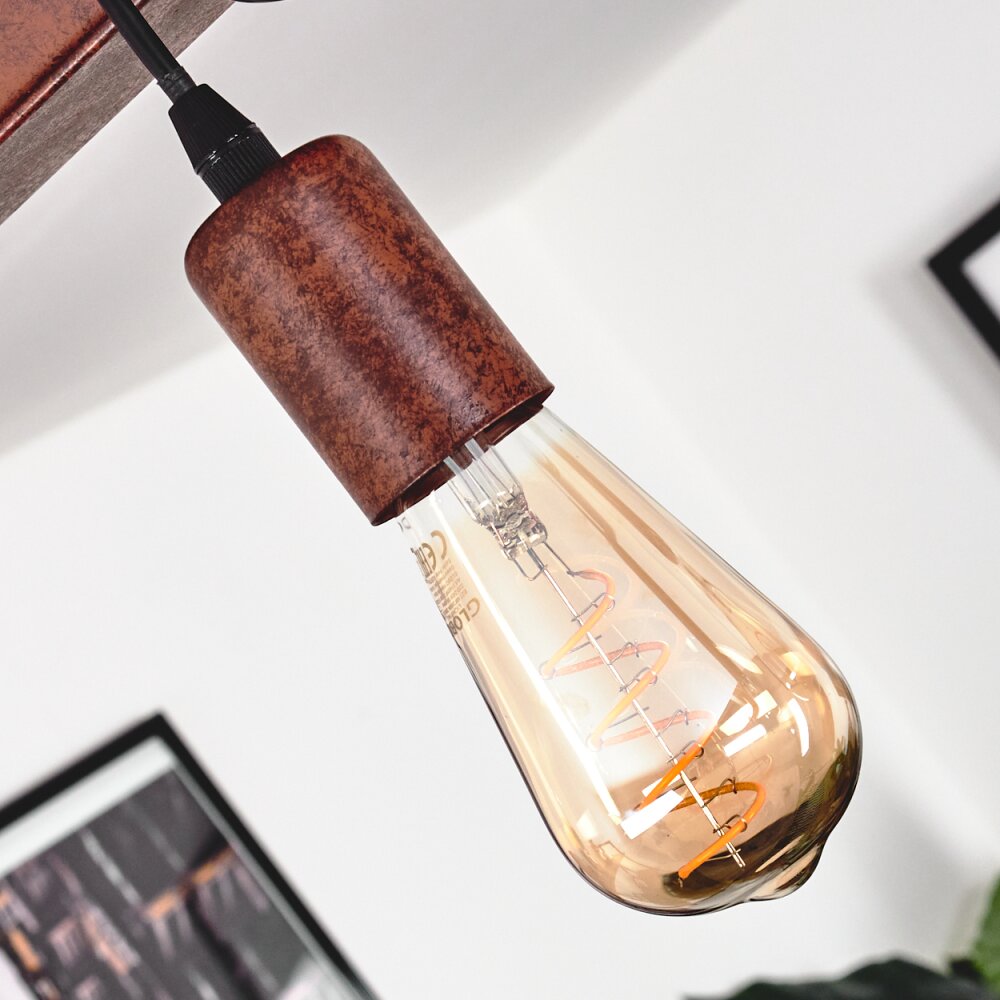 Barbengo Pendant Light rust-coloured, black, 3-light sources