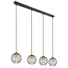 Globo EUSEBIUS Pendant Light black, 4-light sources