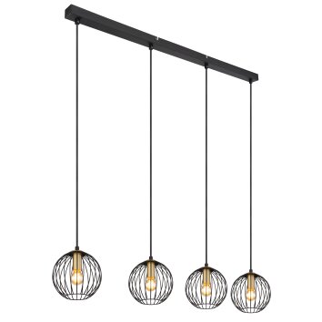 Globo EUSEBIUS Pendant Light black, 4-light sources