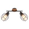 Globo WILLA Ceiling Light Dark wood, black, 2-light sources