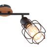 Globo WILLA Ceiling Light Dark wood, black, 2-light sources