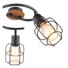 Globo WILLA Ceiling Light Dark wood, black, 3-light sources