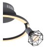 Globo JUTTA Ceiling Light LED black, 1-light source