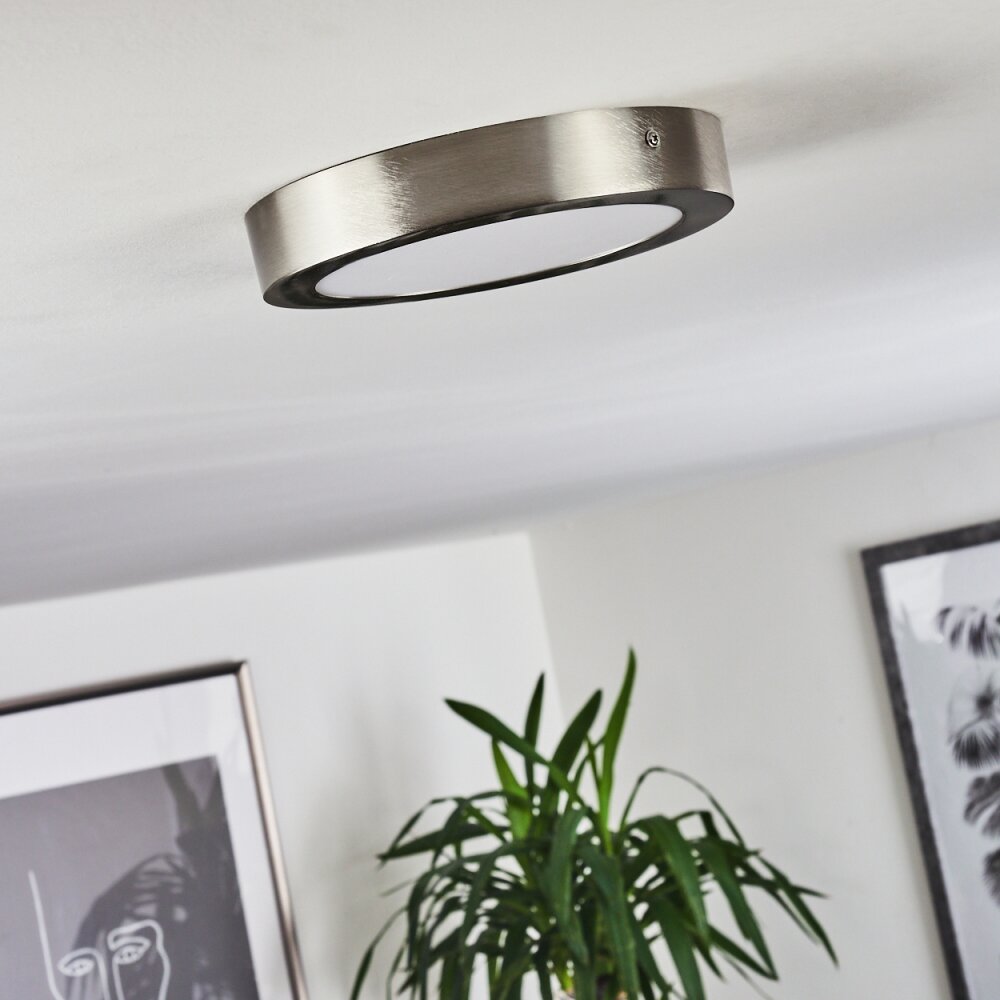 Finsrud Ceiling Light LED matt nickel, 1-light source