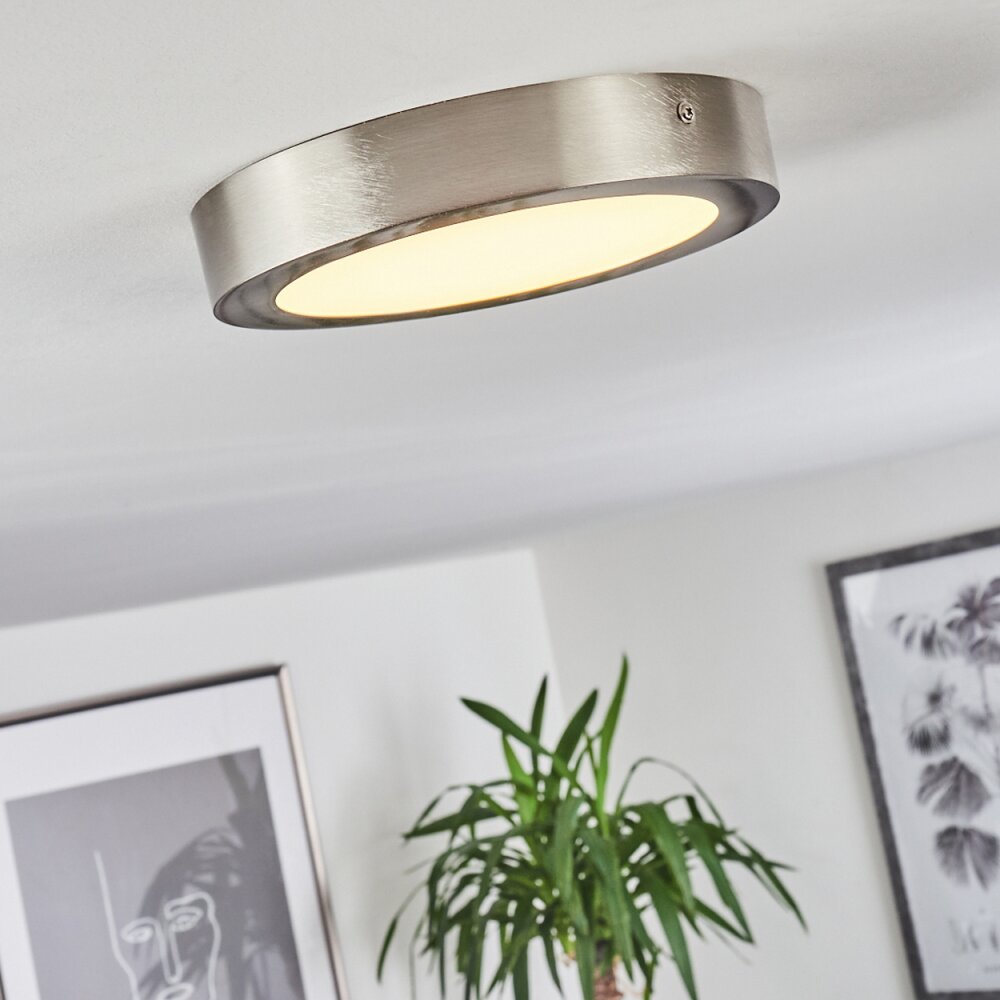 Finsrud Ceiling Light LED matt nickel, 1-light source