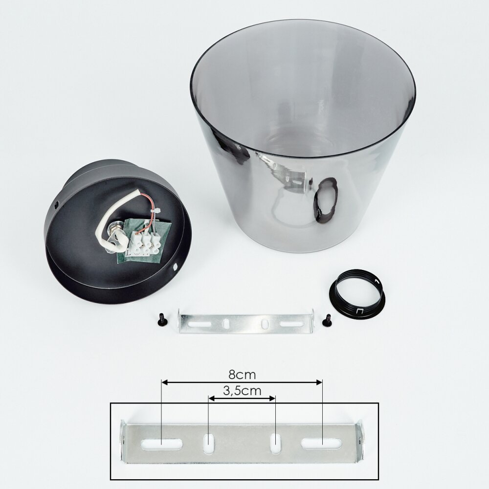 Angelshaug Ceiling Light Smoke-coloured, 1-light source