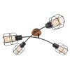 Globo WILLA Ceiling Light Dark wood, black, 4-light sources