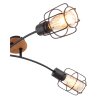 Globo WILLA Ceiling Light Dark wood, black, 4-light sources