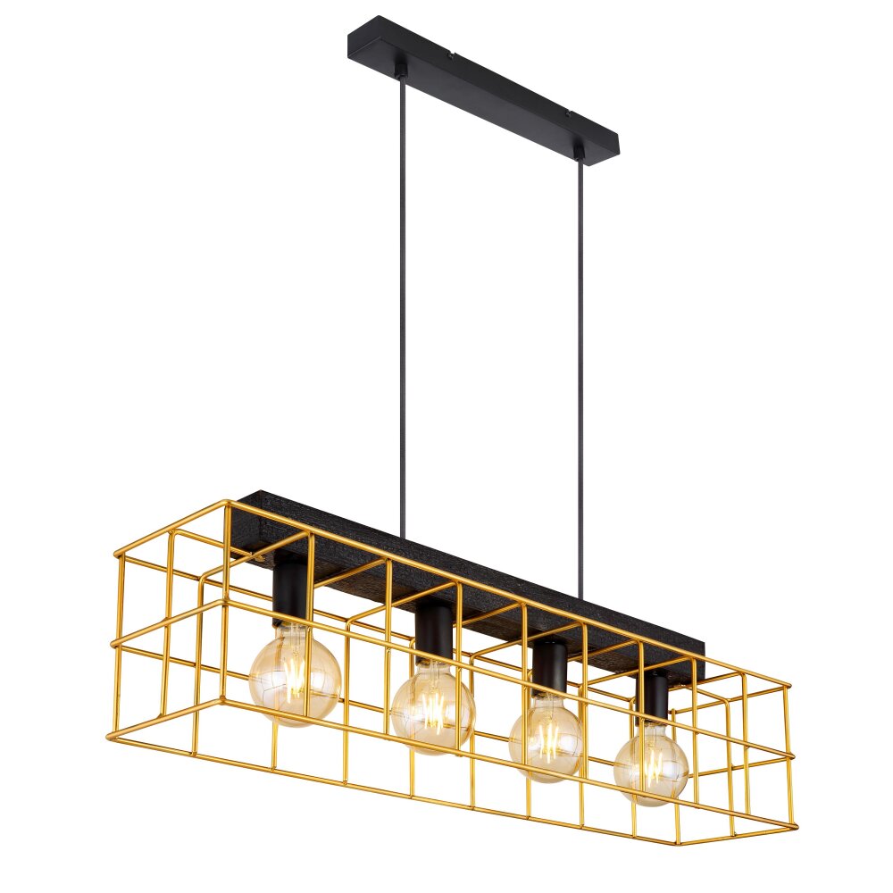 Globo MERRIL Pendant Light black, 4-light sources